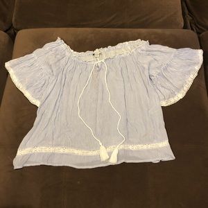 American Eagle Off the Shoulder Flowy Top